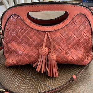 Patricia Nash Red Woven Crossbody Bag